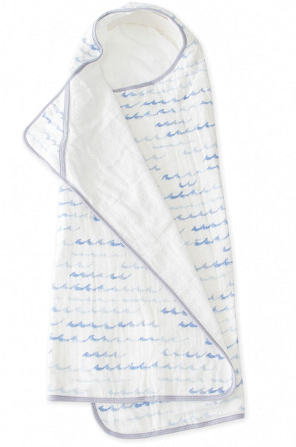 Little Unicorn Cotton Big Kid Hooded Towel - High Tide - UH0205