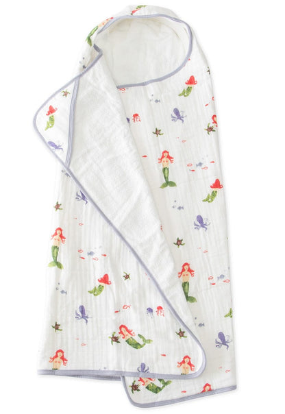 Little Unicorn Cotton Big Kid Hooded Towel - Mermaid - UH0207