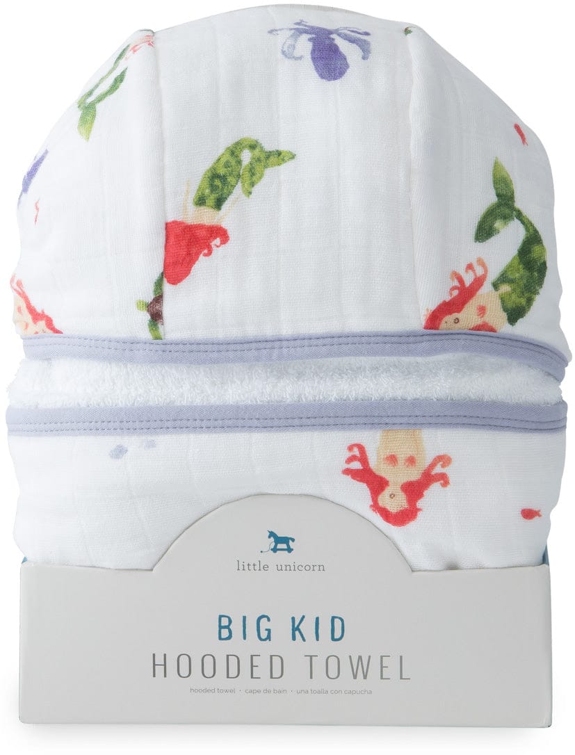 Little Unicorn Cotton Big Kid Hooded Towel - Mermaid - UH0207