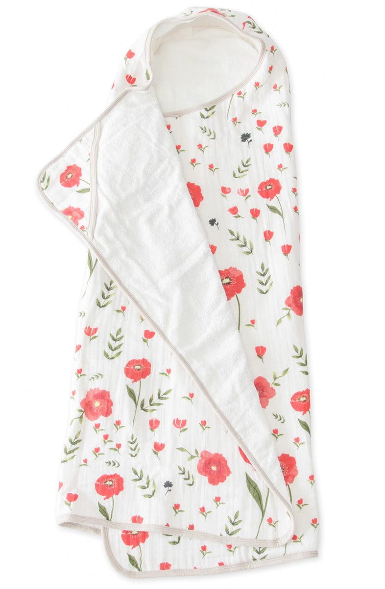 Little Unicorn Cotton Big Kid Hooded Towel - Summer Poppy - UH0201