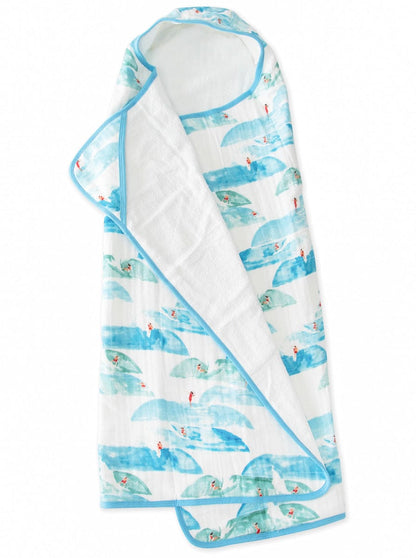 Little Unicorn Cotton Big Kid Hooded Towel - Surf - UH0211