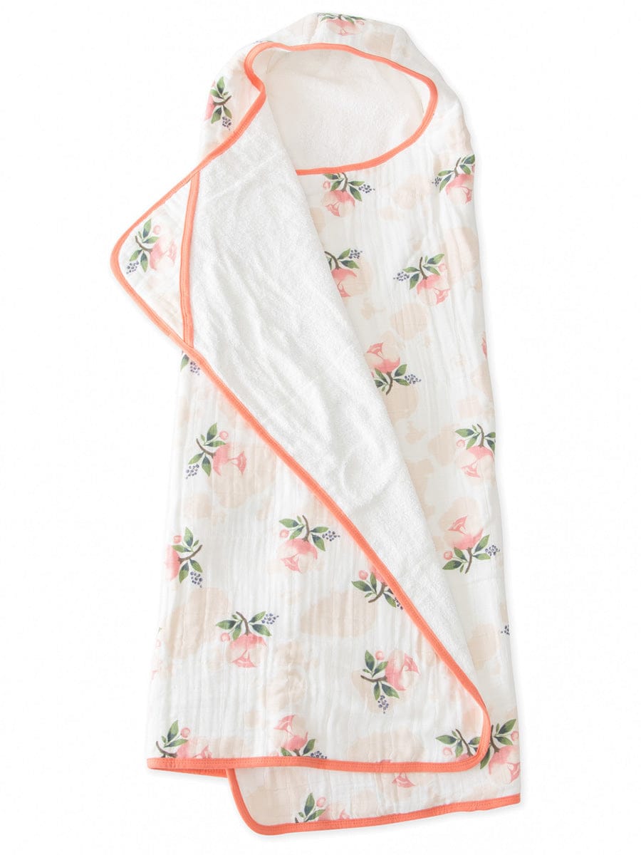 Little Unicorn Cotton Big Kid Hooded Towel - Watercolor Rose - UH0200