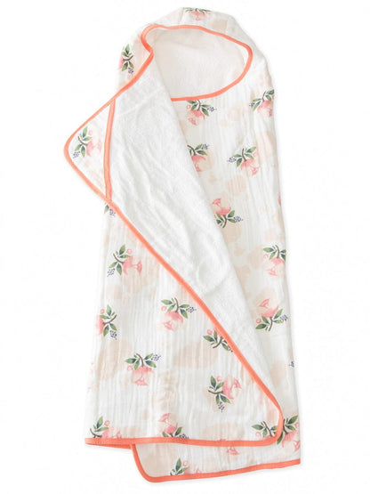 Little Unicorn Cotton Big Kid Hooded Towel - Watercolor Rose - UH0200