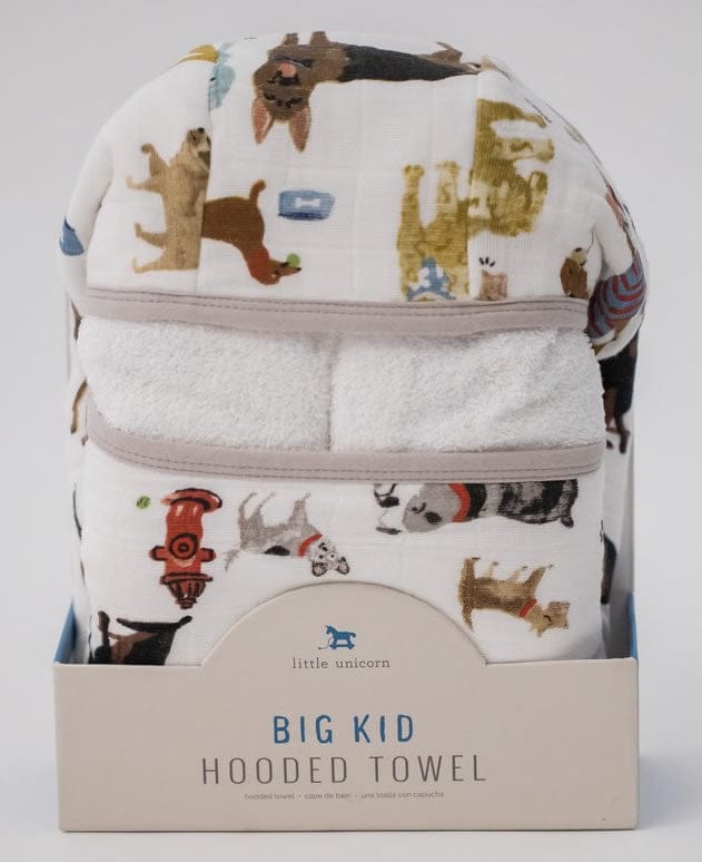 Little Unicorn Cotton Big Kid Hooded Towel - Woof - UH0216