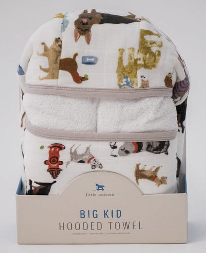 Little Unicorn Cotton Big Kid Hooded Towel - Woof - UH0216