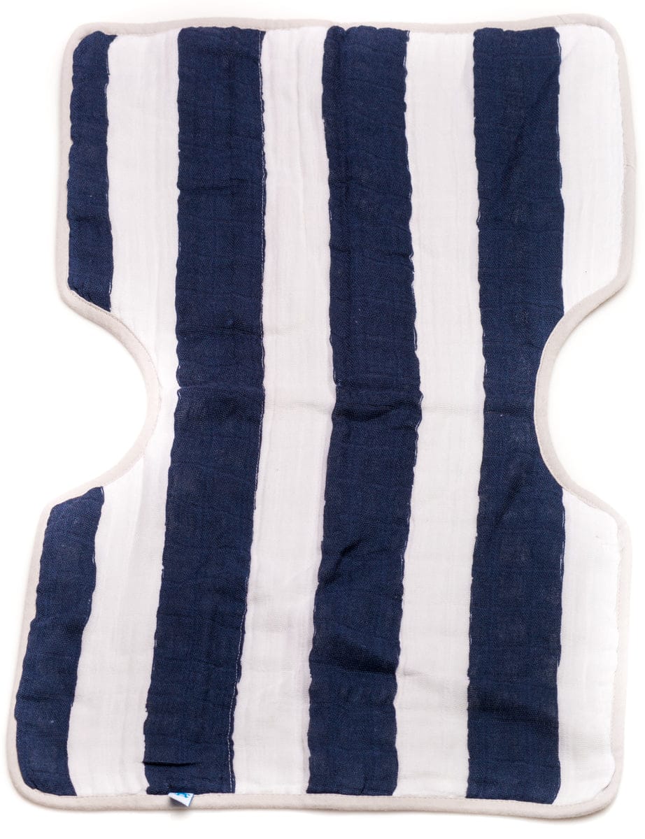 Little Unicorn Cotton Burp Cloth - Navy Stripe - UF0405