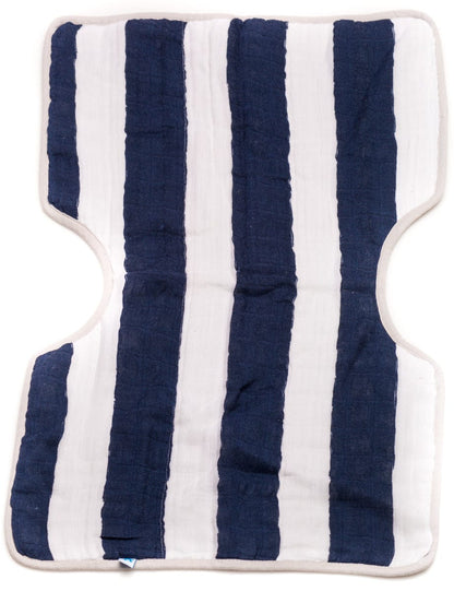 Little Unicorn Cotton Burp Cloth - Navy Stripe - UF0405