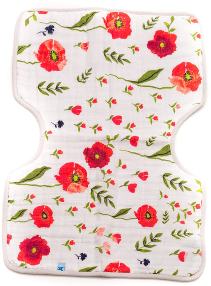 Little Unicorn Cotton Burp Cloth - Summer Poppy
