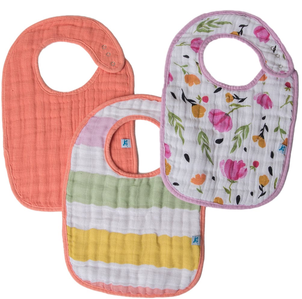 Little Unicorn Cotton Classic Bib 3-Pack - Cabana Stripe - UF0006