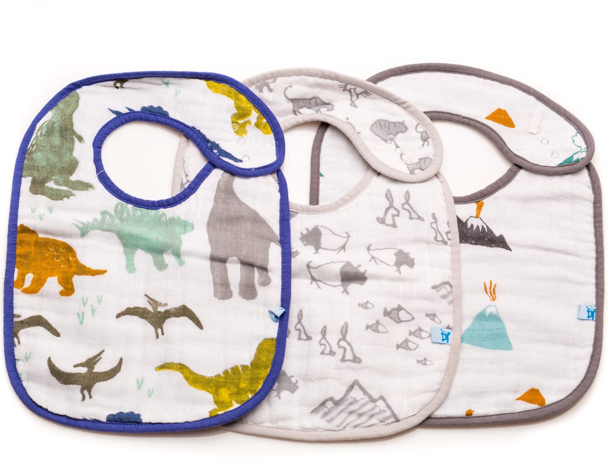 Little Unicorn Cotton Classic Bib 3-Pack - Dino