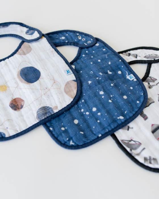 Little Unicorn Cotton Classic Bib 3-Pack - Planetary - UF0010