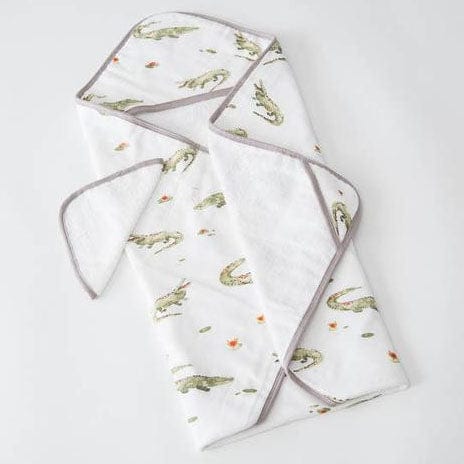 Little Unicorn Cotton Hooded Towel & Washcloth - Gators - UH0025