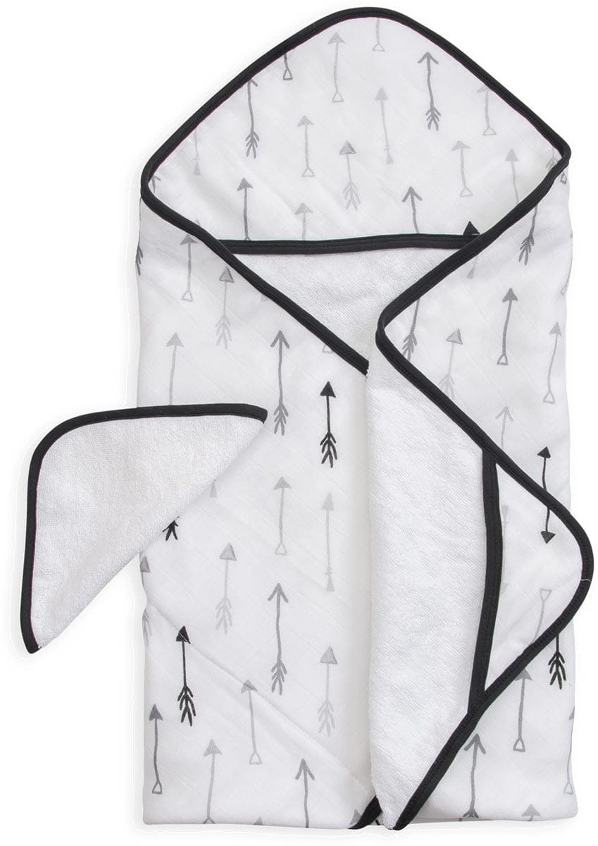 Little Unicorn Cotton Hooded Towel & Washcloth - Arrow - UH0012