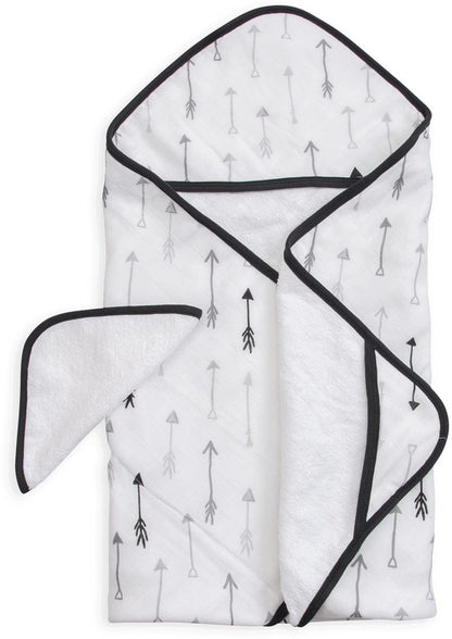 Little Unicorn Cotton Hooded Towel & Washcloth - Arrow - UH0012