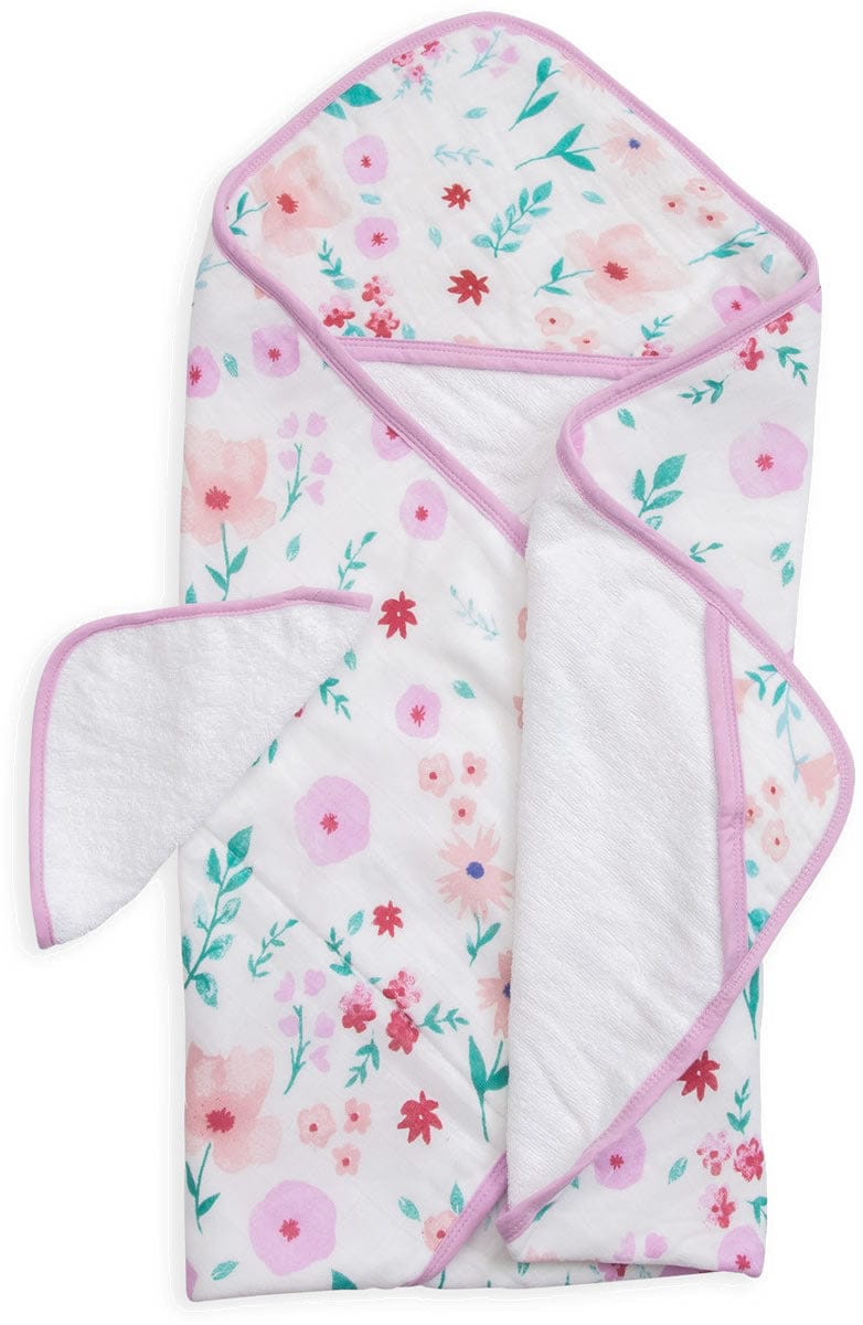 Little Unicorn Cotton Hooded Towel & Washcloth - Morning Glory - UH0011