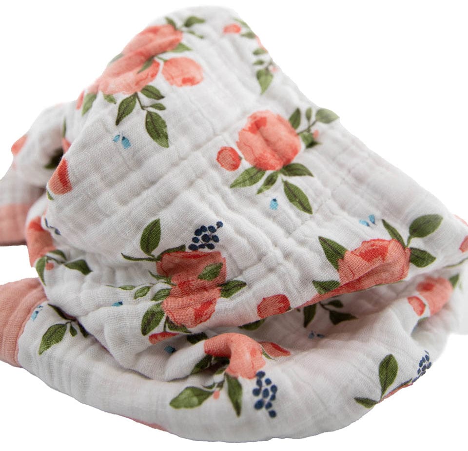Little Unicorn Cotton Muslin Baby Blanket - Watercolor Roses - UB2110