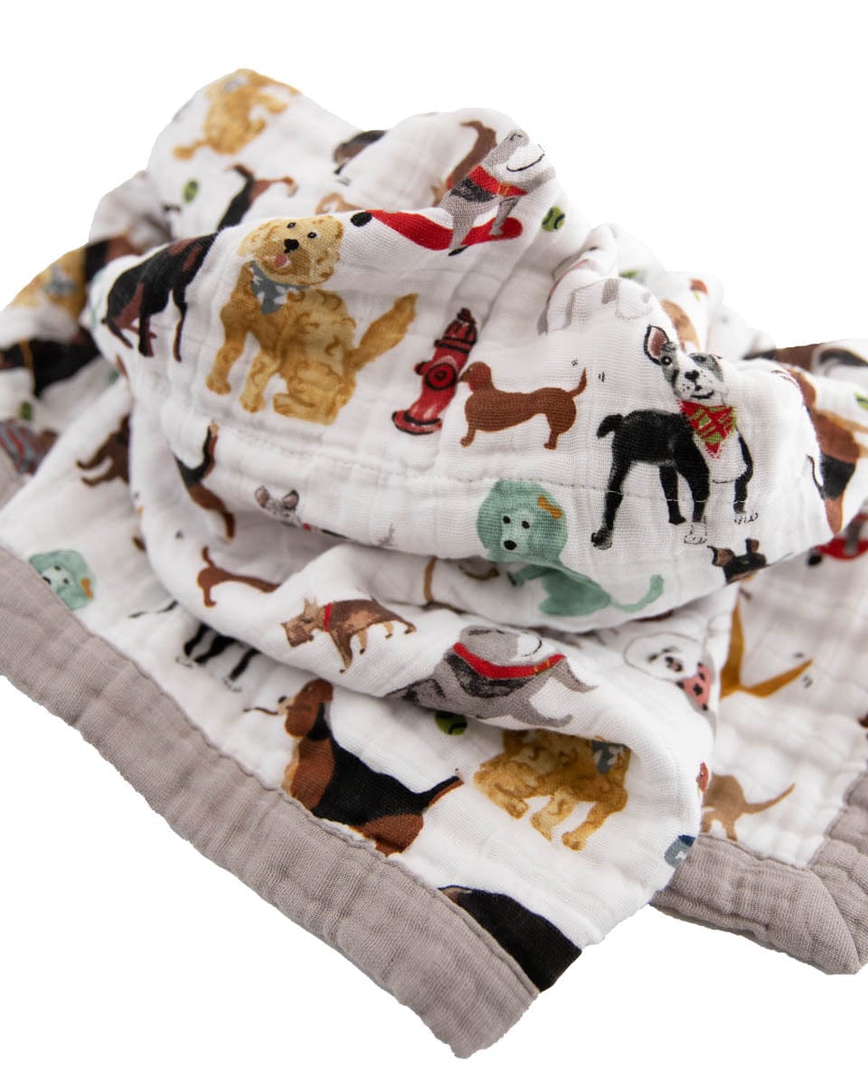 Little Unicorn Cotton Muslin Baby Blanket - Woof - UB2109