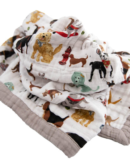 Little Unicorn Cotton Muslin Baby Blanket - Woof - UB2109