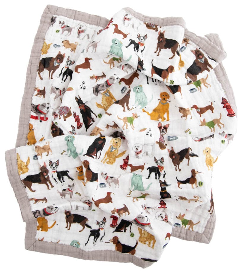Little Unicorn Cotton Muslin Baby Blanket - Woof - UB2109