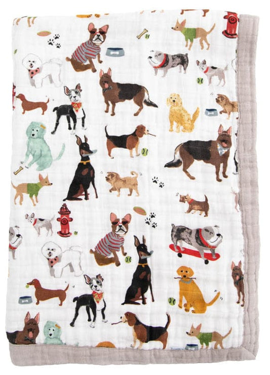 Little Unicorn Cotton Muslin Baby Blanket - Woof - UB2109