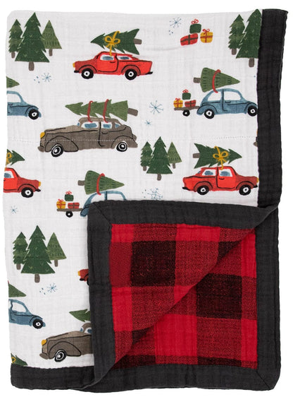 Little Unicorn Cotton Muslin Baby Quilt - Holiday Haul - UB2123