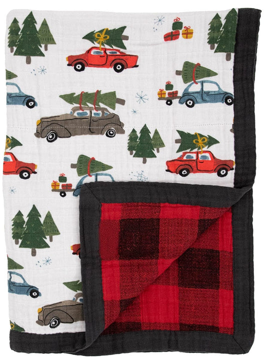 Little Unicorn Cotton Muslin Baby Quilt - Holiday Haul - UB2123