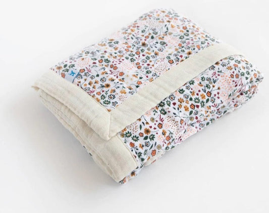 Little Unicorn Cotton Muslin Baby Quilt - Pressed Petals - UB2118