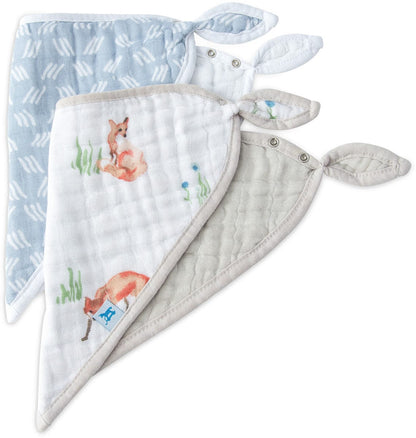 Little Unicorn Cotton Muslin Bandana Bib, 2 Pack - Fox - UF0122