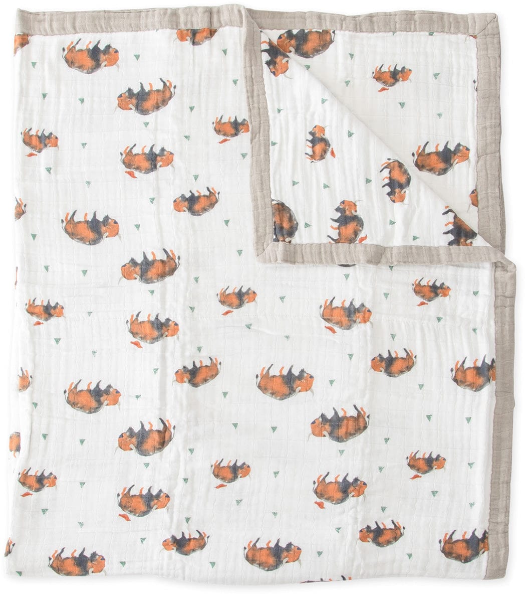 Little Unicorn Cotton Muslin Big Kid Quilt - Bison - UB1704