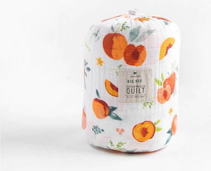 Little Unicorn Cotton Muslin Big Kid Quilt - Georgia Peach - UB1731