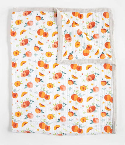 Little Unicorn Cotton Muslin Big Kid Quilt - Georgia Peach - UB1731