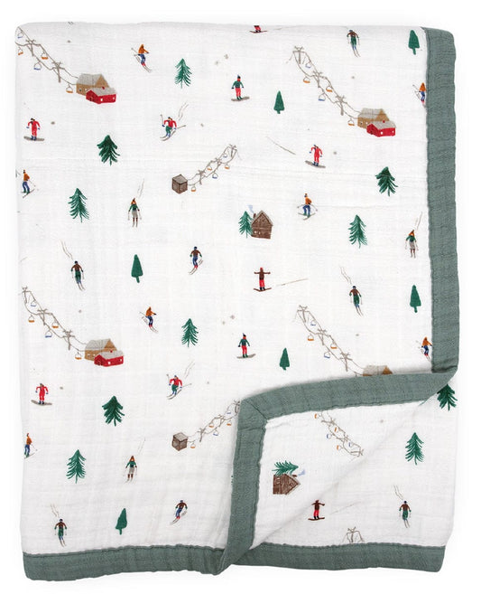 Little Unicorn Cotton Muslin Big Kid Quilt - Powder Party - UB1726