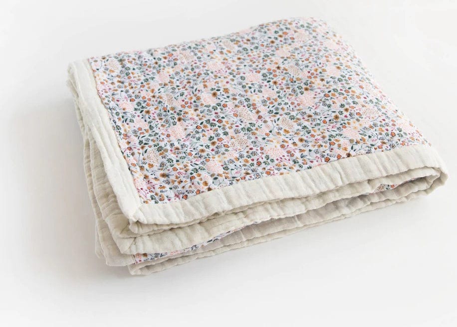 Little Unicorn Cotton Muslin Big Kid Quilt - Pressed Petals - UB1730