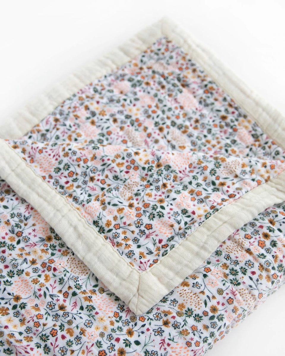 Little Unicorn Cotton Muslin Big Kid Quilt - Pressed Petals - UB1730