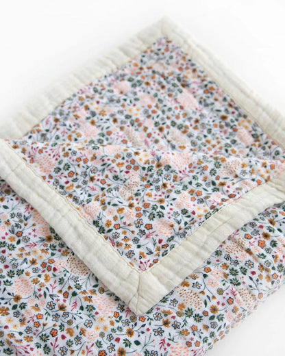 Little Unicorn Cotton Muslin Big Kid Quilt - Pressed Petals - UB1730