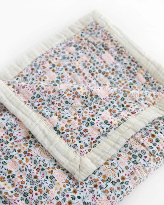 Little Unicorn Cotton Muslin Big Kid Quilt - Pressed Petals - UB1730