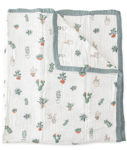 Little Unicorn Cotton Muslin Big Kid Quilt - Prickle Pots - UB1705