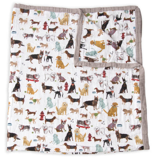 Little Unicorn Cotton Muslin Big Kid Quilt - Woof - UB1710