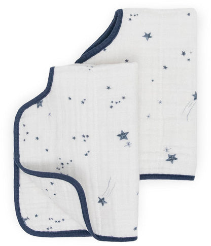 Little Unicorn Cotton Muslin Burp Cloth 2 Pack - Shooting Stars - UF0913