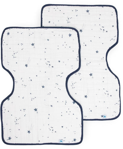 Little Unicorn Cotton Muslin Burp Cloth 2 Pack - Shooting Stars - UF0913