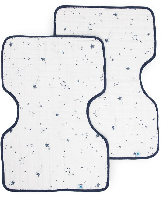 Little Unicorn Cotton Muslin Burp Cloth 2 Pack - Shooting Stars