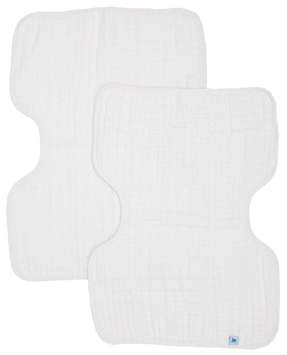 Little Unicorn Cotton Muslin Burp Cloth 2 Pack - White - UF0900