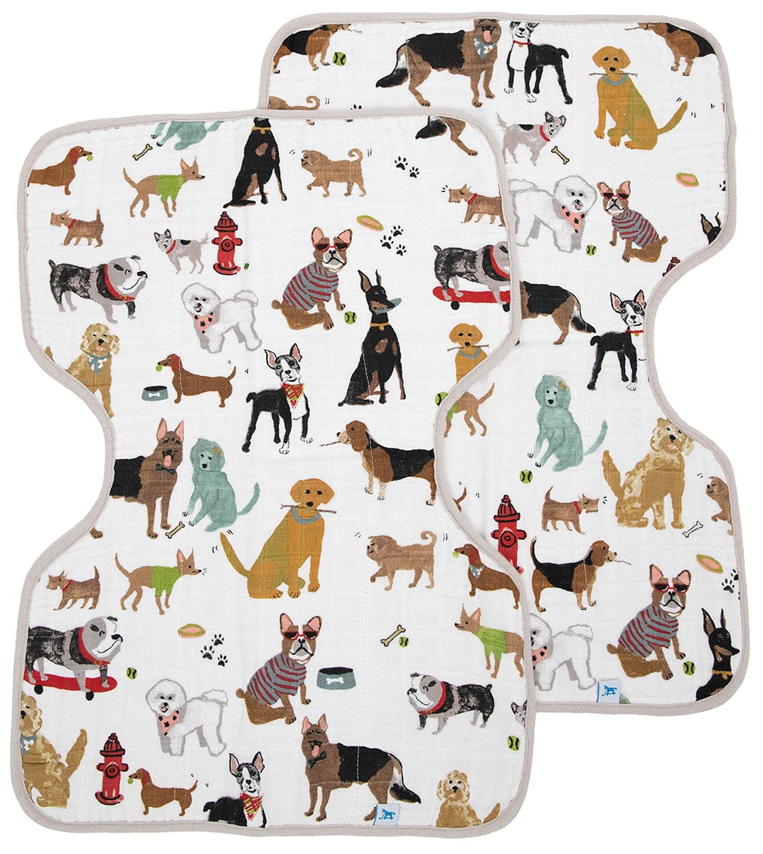 Little Unicorn Cotton Muslin Burp Cloth 2 Pack - Woof - UF0906