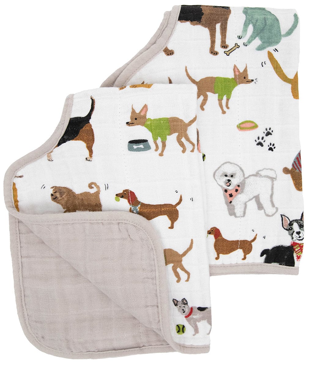 Little Unicorn Cotton Muslin Burp Cloth 2 Pack - Woof - UF0906