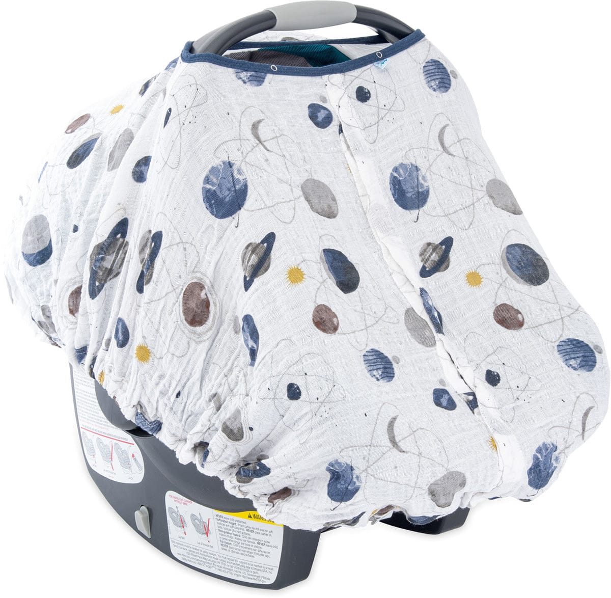 Little Unicorn Cotton Muslin Car Seat Canopy - Planetary - UA0312