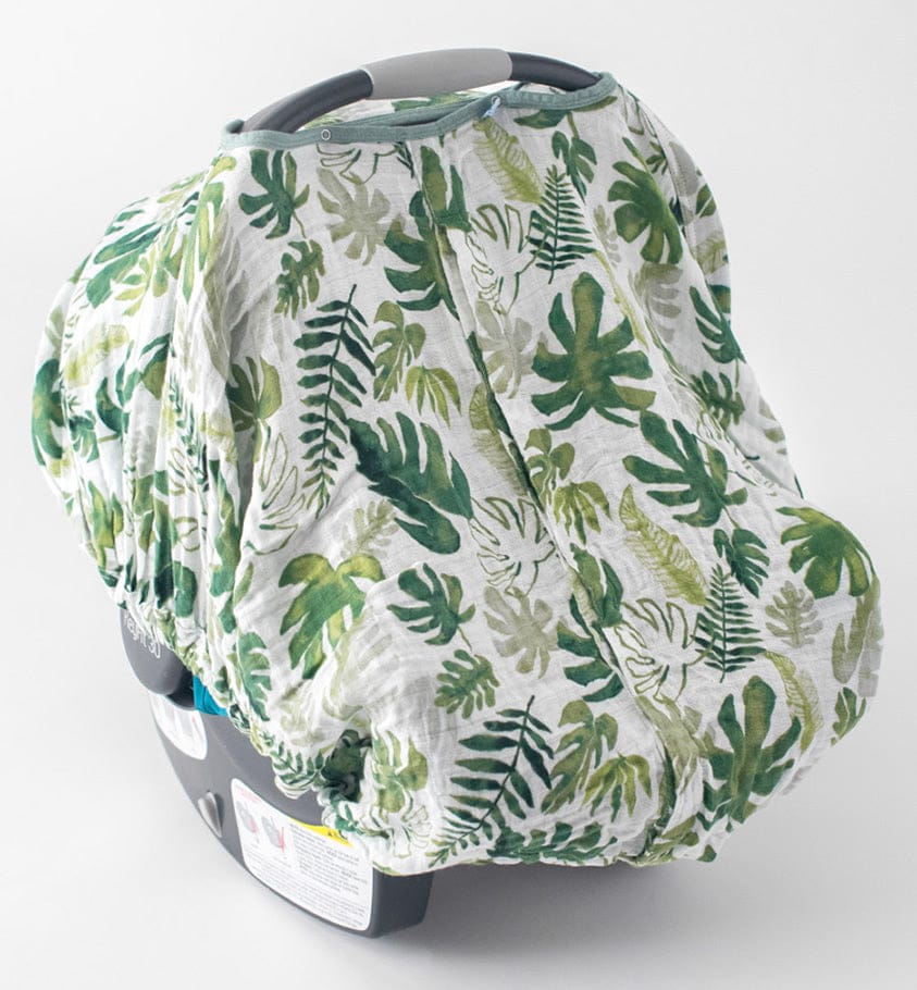 Little Unicorn Cotton Muslin Car Seat Canopy - Tropical Leaf - UA0319