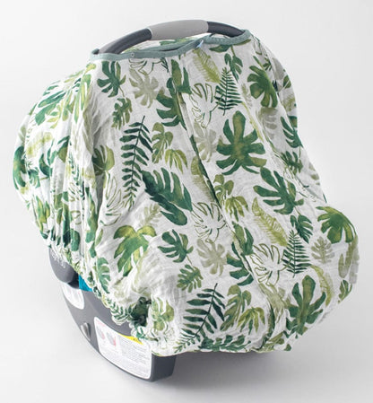 Little Unicorn Cotton Muslin Car Seat Canopy - Tropical Leaf - UA0319