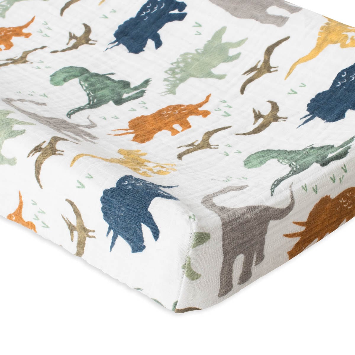 Little Unicorn Cotton Muslin Changing Pad Cover - Dino Friends - UN0512