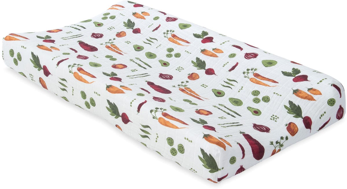 Little Unicorn Cotton Muslin Changing Pad Cover - Farmers Market - UN0517