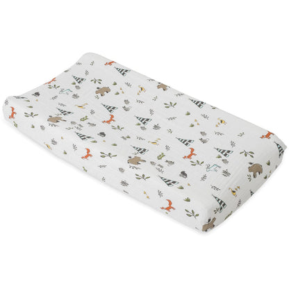 Little Unicorn Cotton Muslin Changing Pad Cover - Forest Friends - UN0525